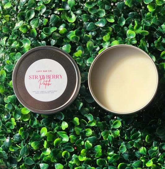 Strawberry Patch - 8oz Tin Candle (Wickless)