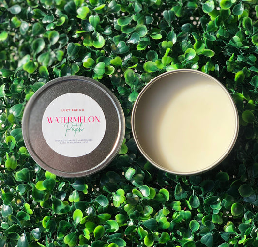 Watermelon Patch - 8oz Tin Candle (Wickless)