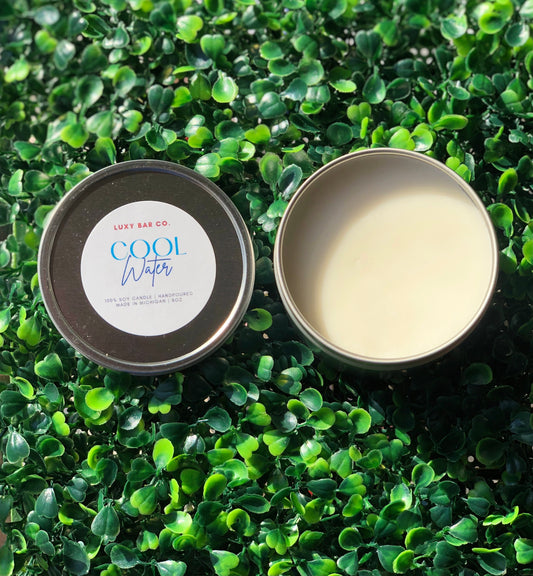 Cool Water - 8oz Tin Candle (Wickless)