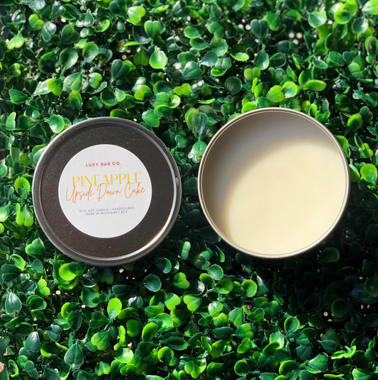 Pineapple Upside Down Cake - 8oz Tin Candle (Wickless)