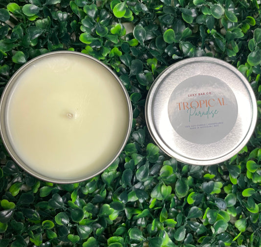 Tropical Paradise - 8oz Tin Candle w/Wick