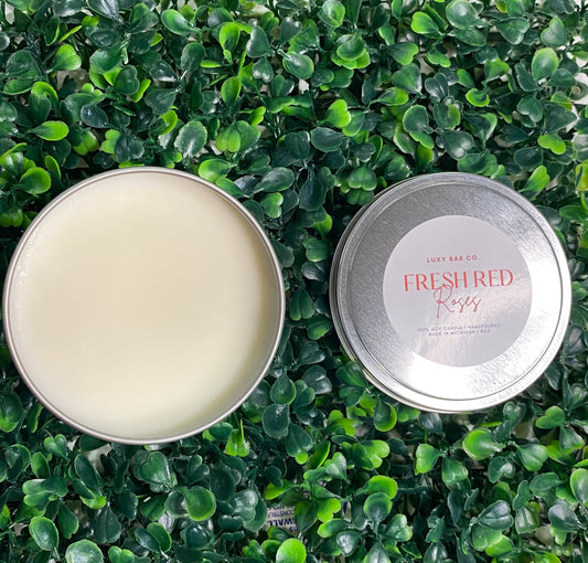 Fresh Red Roses - 8oz Tin Candle (Wickless)