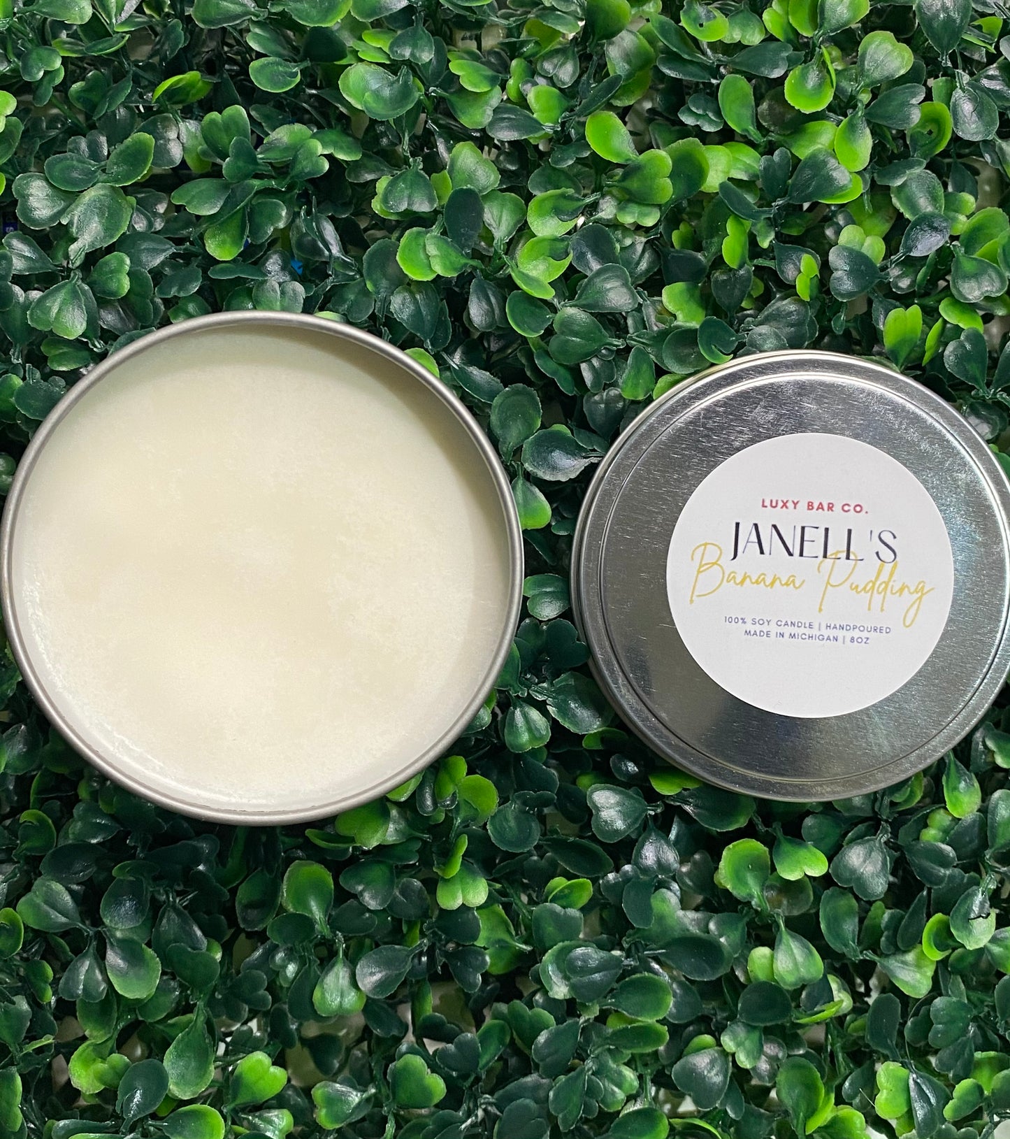 Janell’s Banana Pudding - 8oz Tin Candle (Wickless)